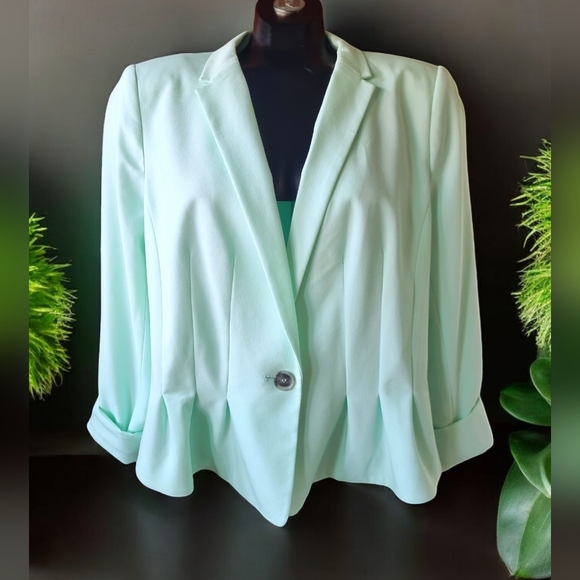 Worthington Mint Green Lined Blazer Jacket - Picture 1 of 9